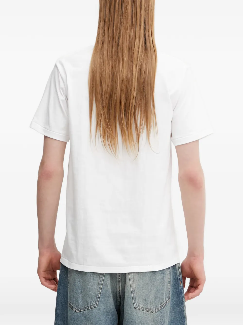 A BATHING APE Head T-shirt met logoprint Wit