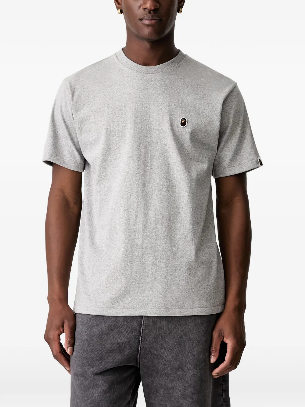 A BATHING APE® One Point Ape Head patch T-shirt - Grigio