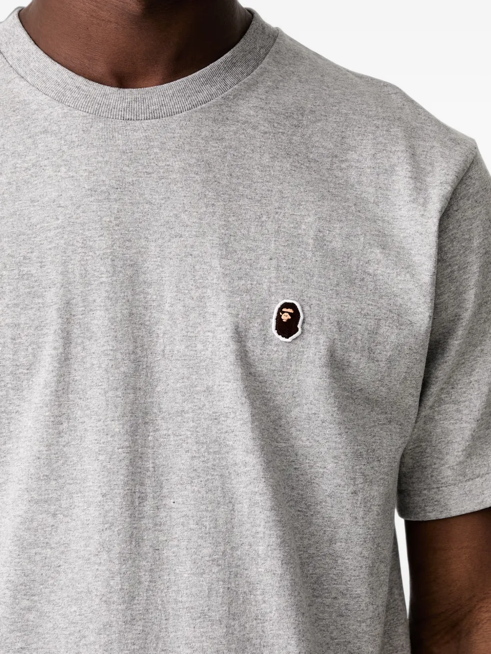 A BATHING APE One Point Ape Head patch T-shirt Grijs