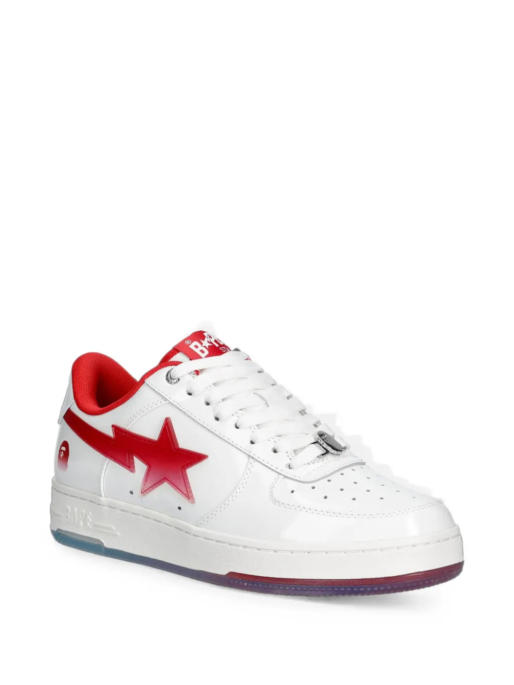 A BATHING APE Bape Sta lakleren sneakers Wit