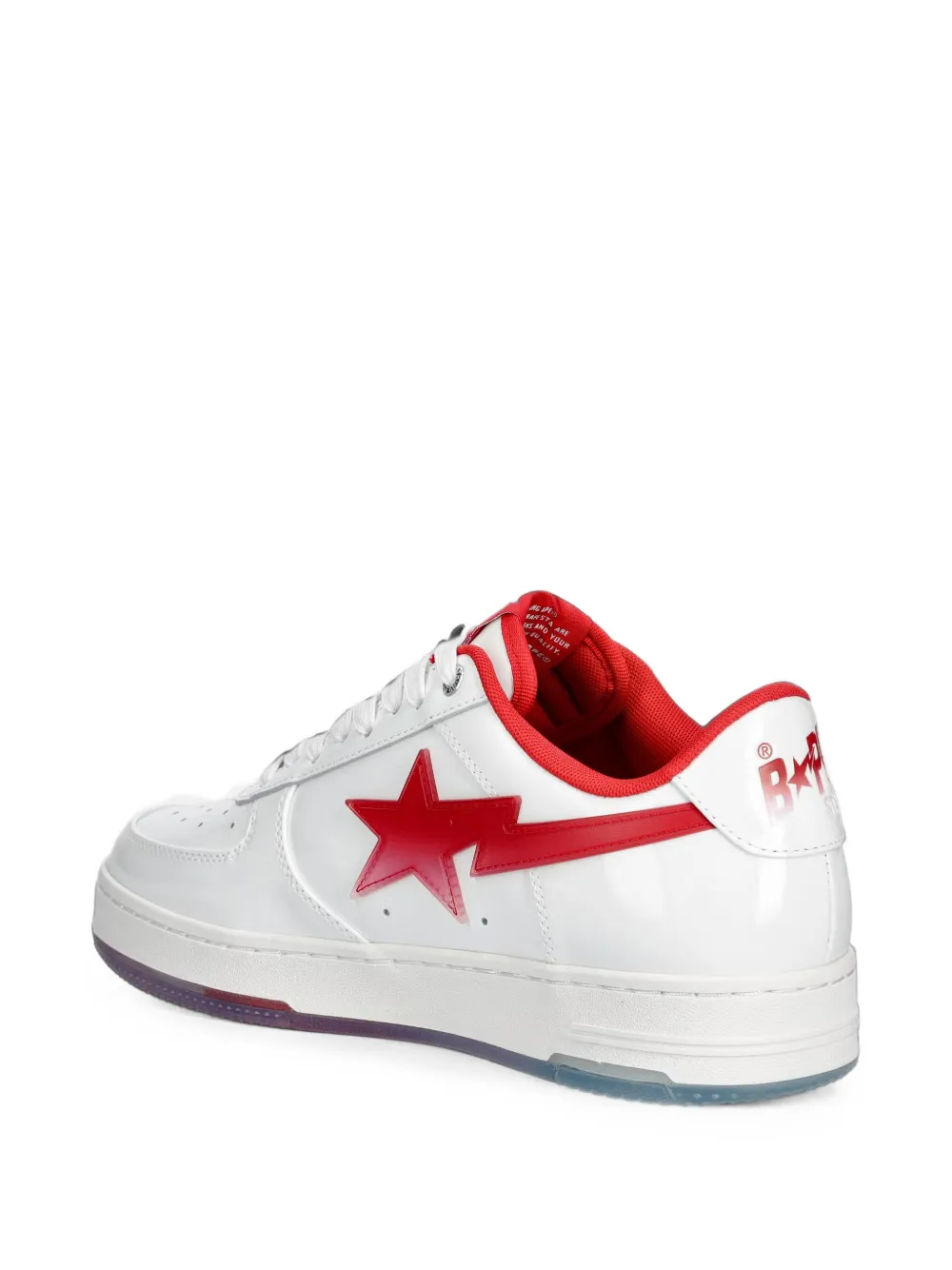 A BATHING APE Bape Sta lakleren sneakers Wit