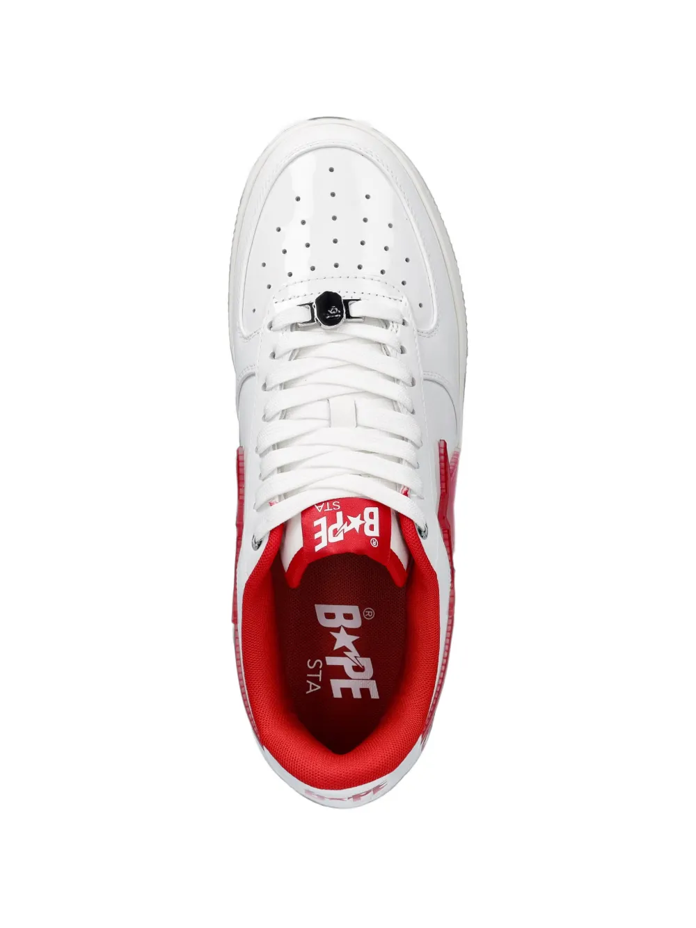 A BATHING APE Bape Sta lakleren sneakers Wit