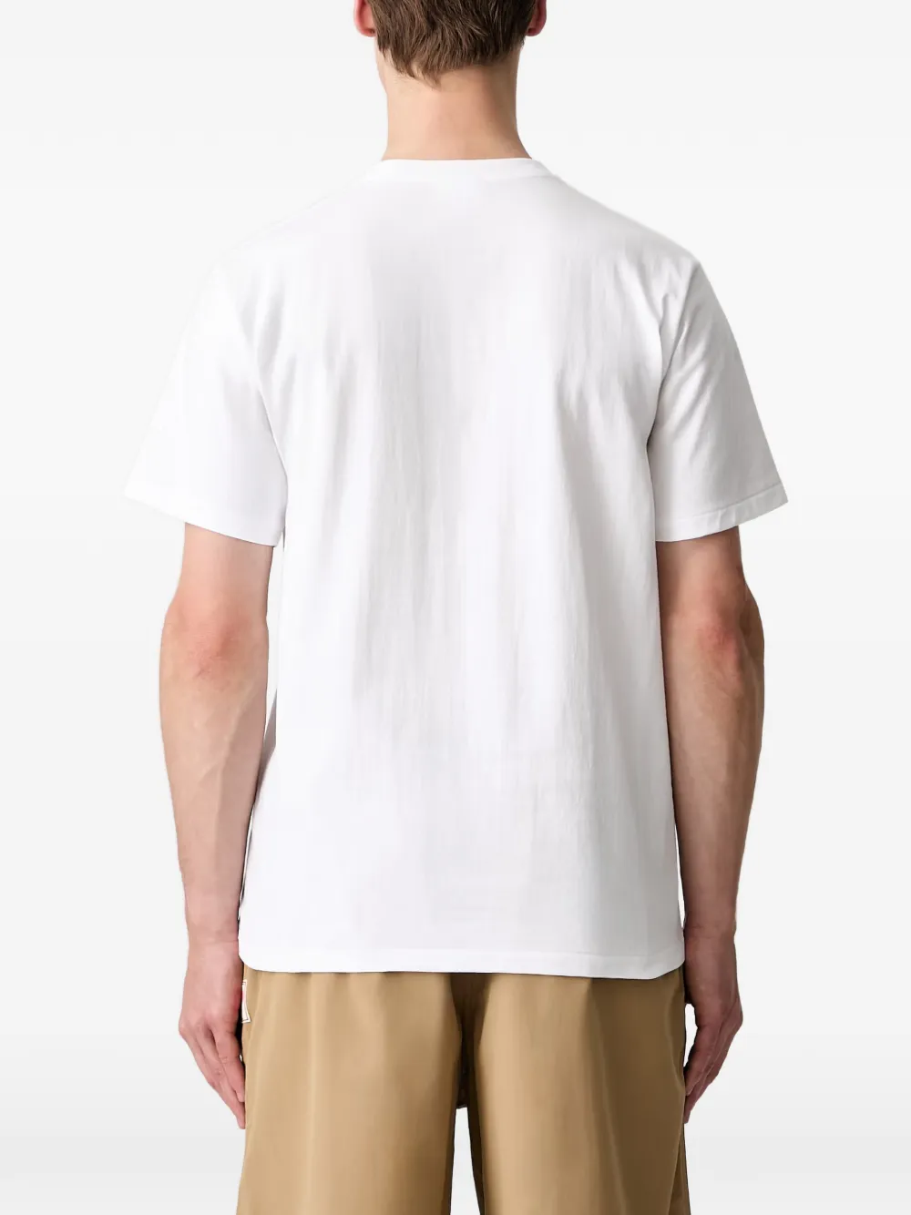 A BATHING APE ABC CAMO COLLEGE TEE T-shirt met logo-print Wit