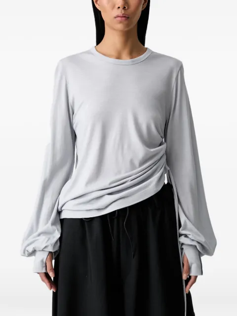 Y-3 gathered-detail long-sleeve T-shirt