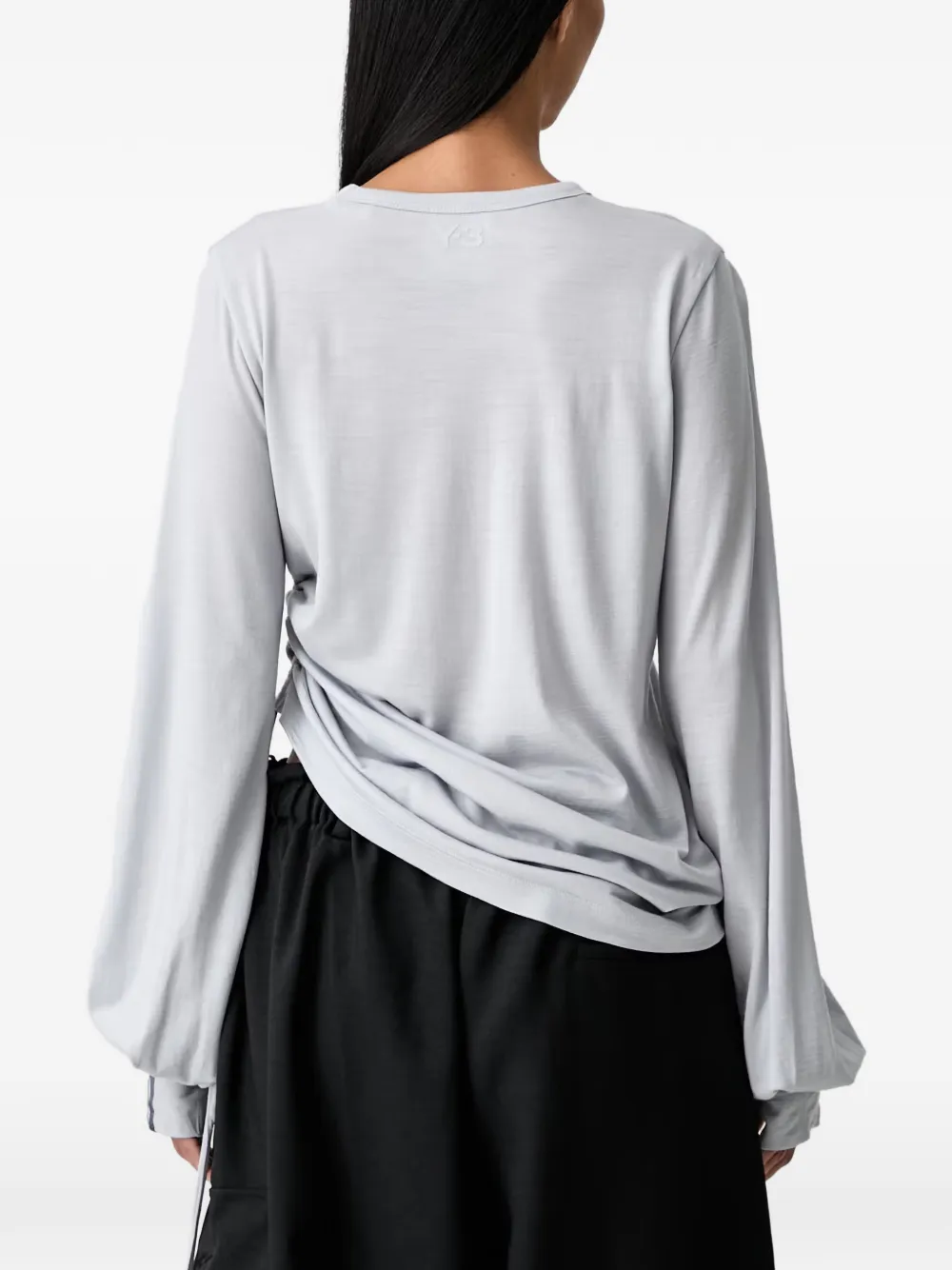 Y-3 Blouse met gesmockt detail Grijs