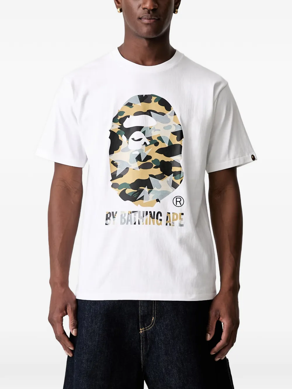 A BATHING APE® Ape Head logo-print T-shirt - Bianco