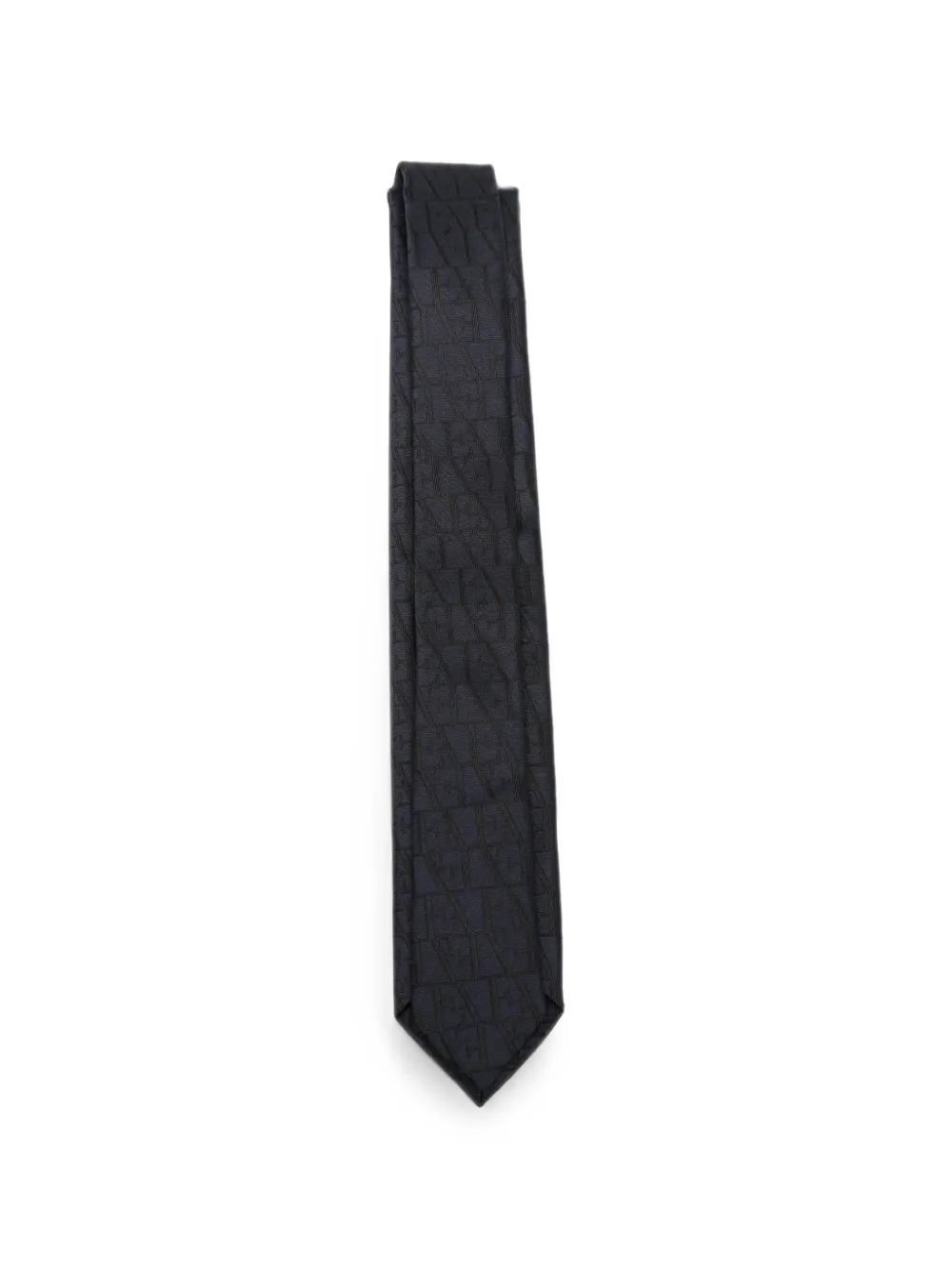 Emporio Armani Kids logo-jacquard tie Blauw