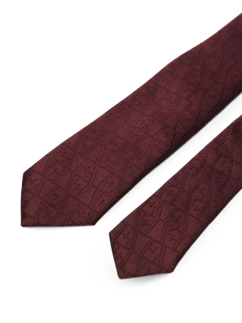 Emporio Armani Kids Stropdas met monogram-jacquard Rood