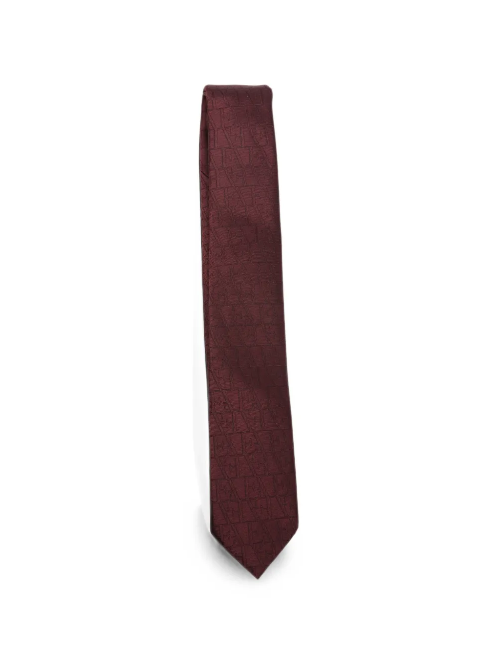 Emporio Armani Kids monogram-jacquard tie - Rosso