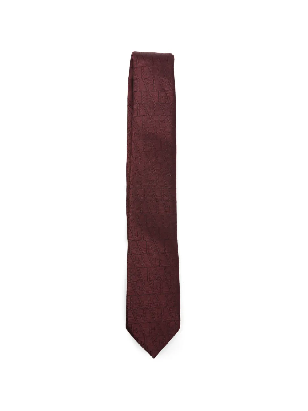 Emporio Armani Kids monogram-jacquard tie - Rosso