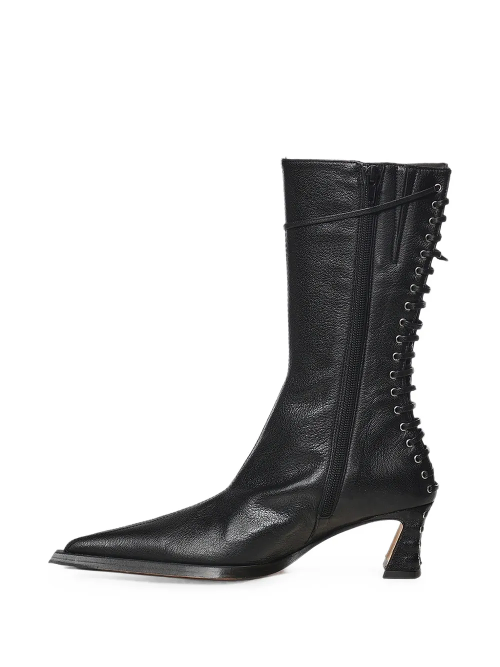 Miista lace-up pointed-toe boots Zwart