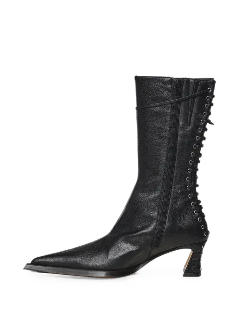 Miista lace-up pointed-toe boots