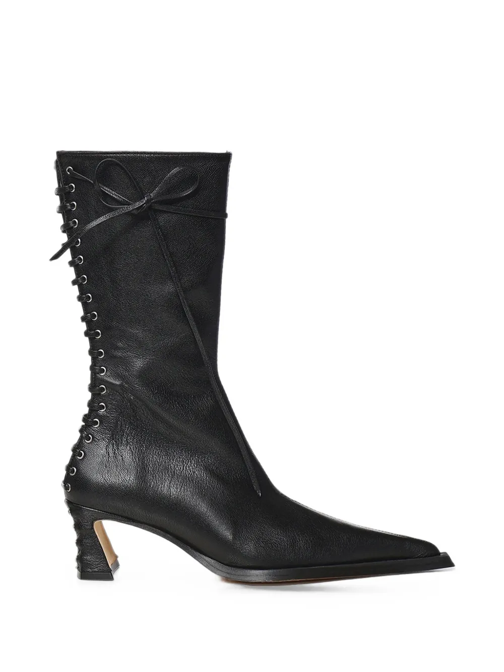 Miista lace-up pointed-toe boots Zwart