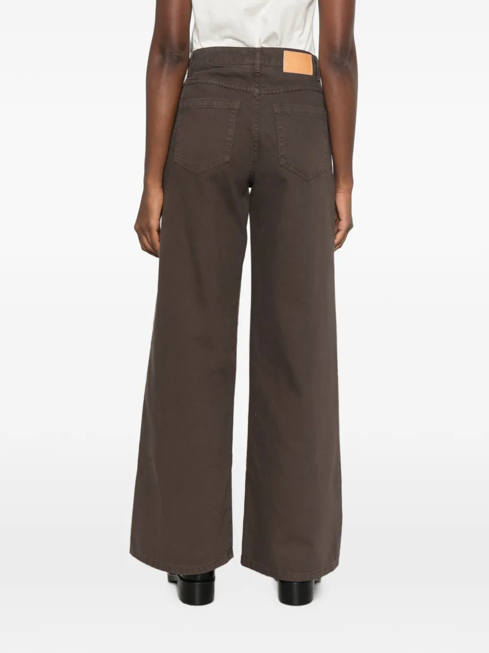 I BLUES Ibinina jeans met riemlussen Bruin