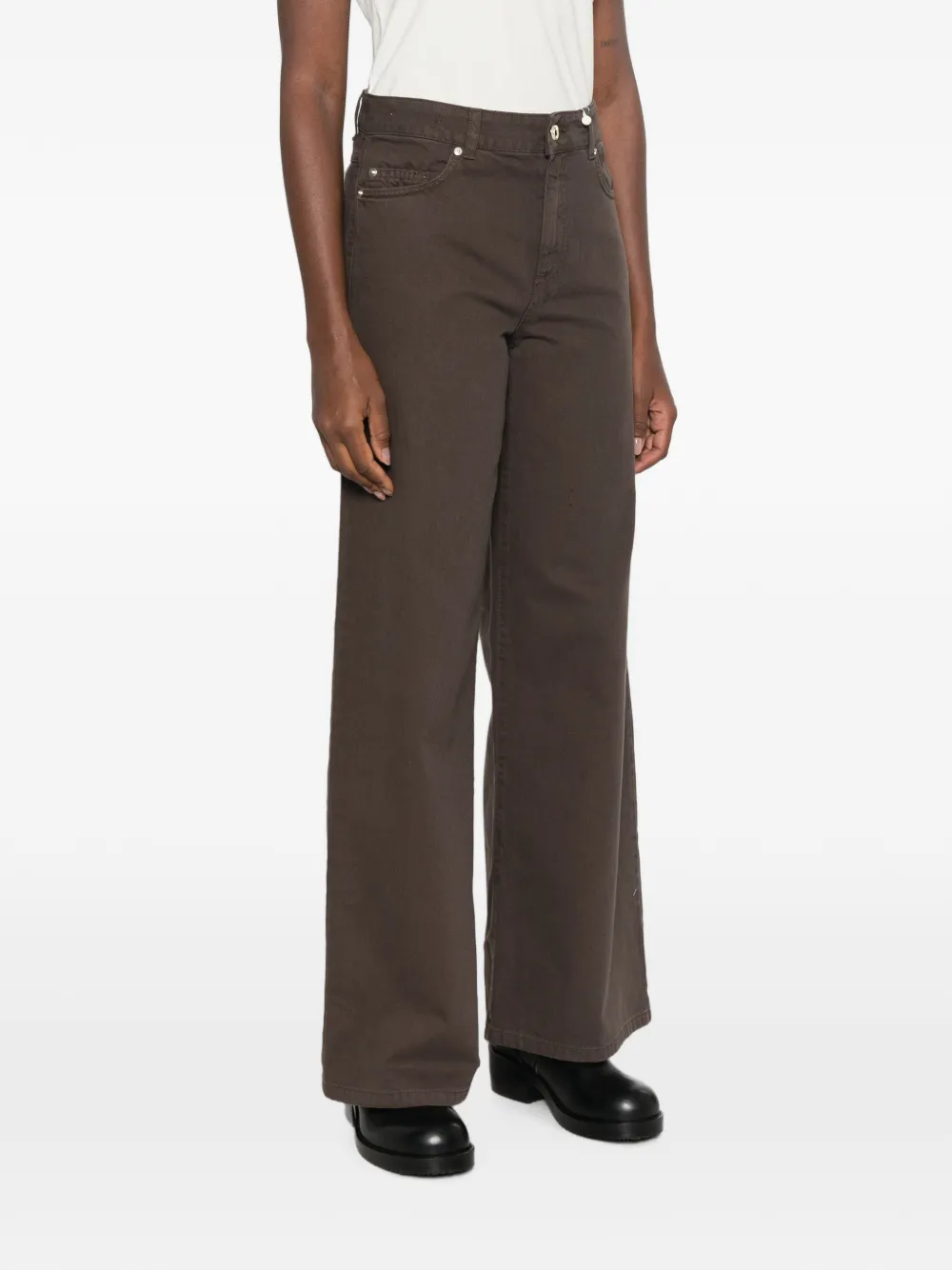 I BLUES Ibinina jeans met riemlussen Bruin