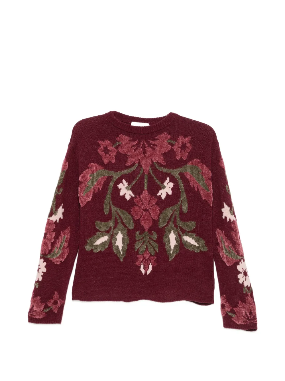 I BLUES floral-intarsia sweater