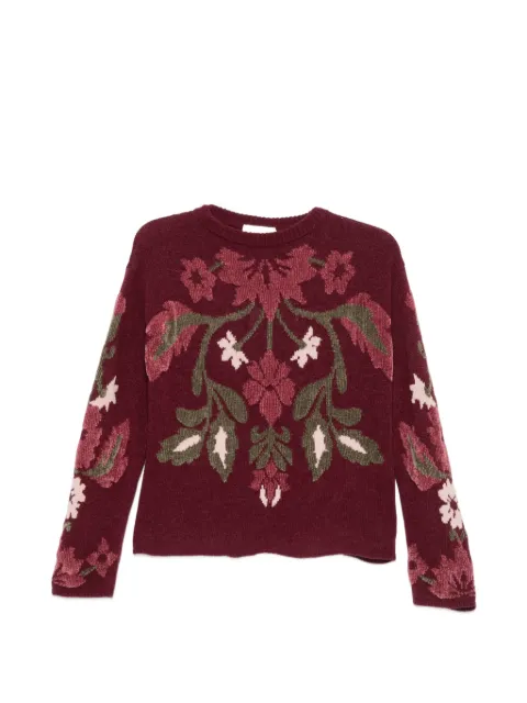I BLUES floral-intarsia sweater