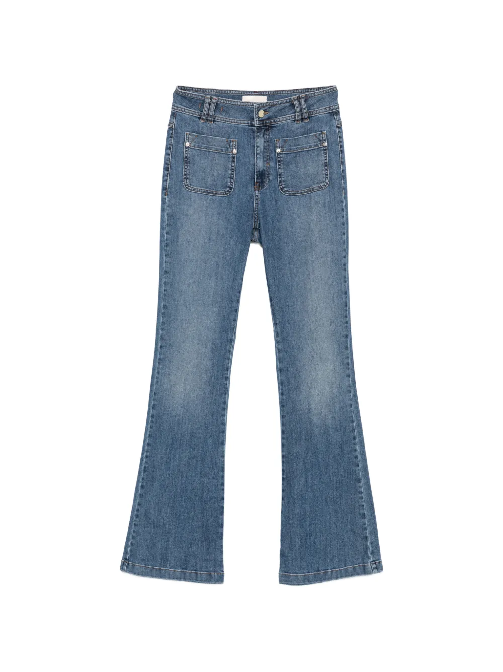 I BLUES patch-pocket flared jeans