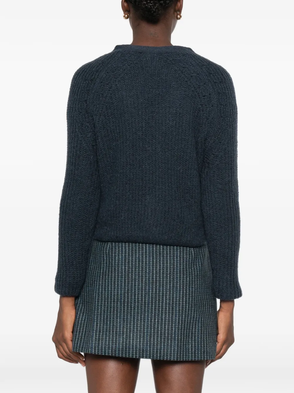 I BLUES Ribgebreid vest Blauw