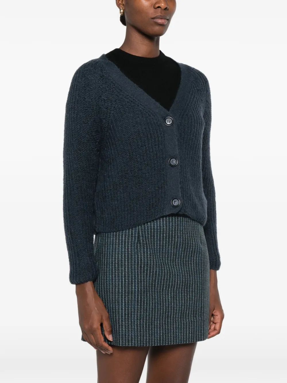 I BLUES Ribgebreid vest Blauw