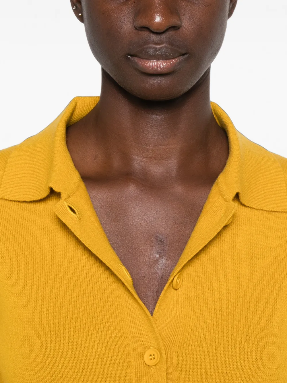 I BLUES Button-up vest Geel