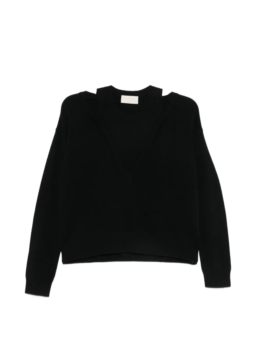 I BLUES cut-out layered-effect top