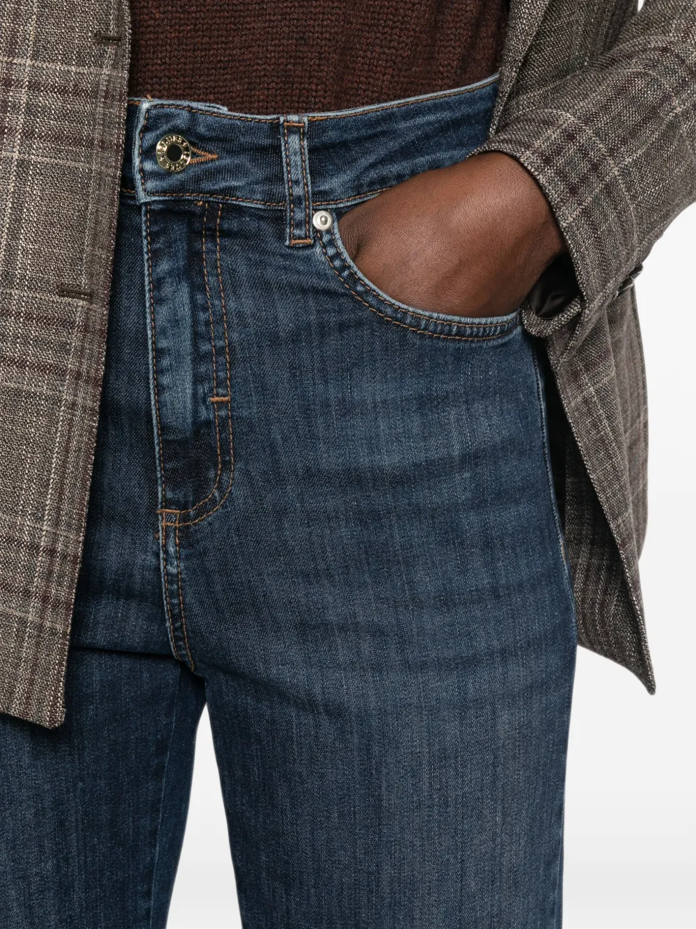 I BLUES Jeans met riemlussen Blauw