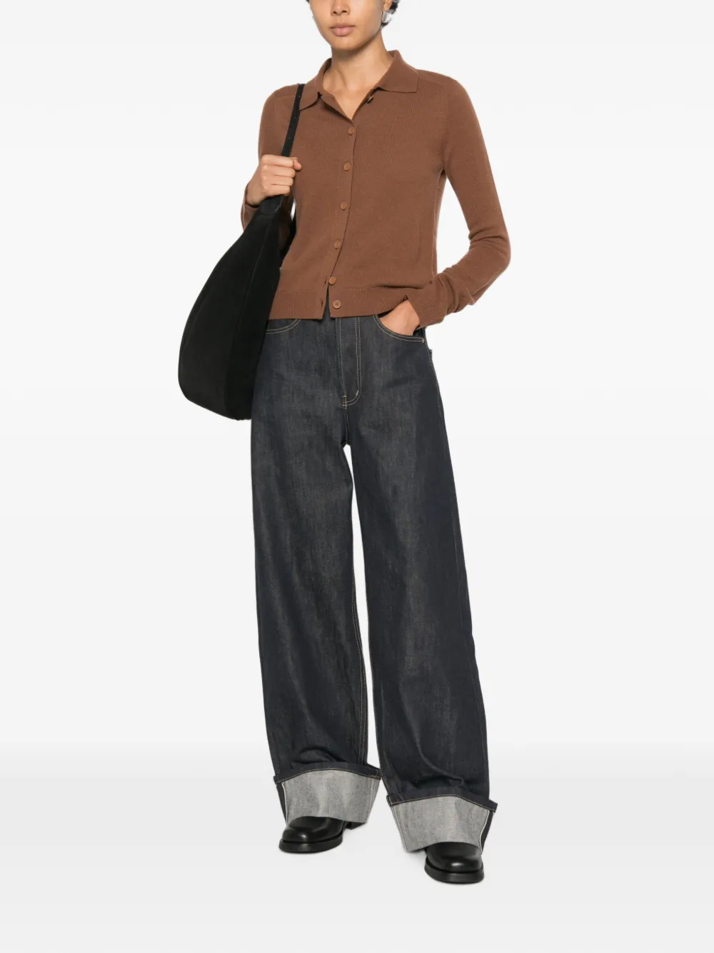 I BLUES Button-up vest Bruin
