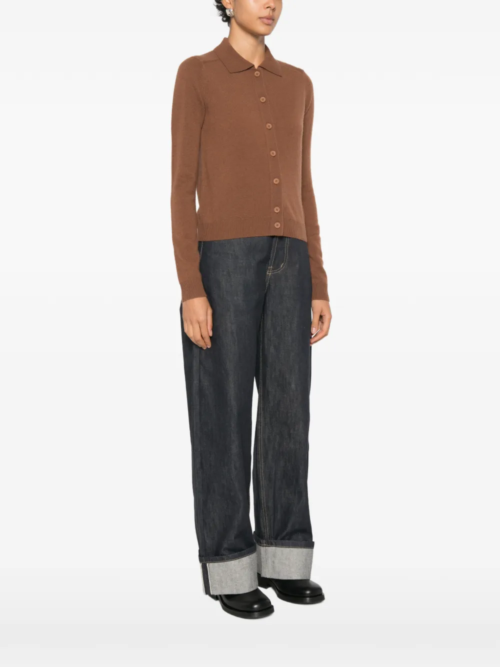 I BLUES Button-up vest Bruin