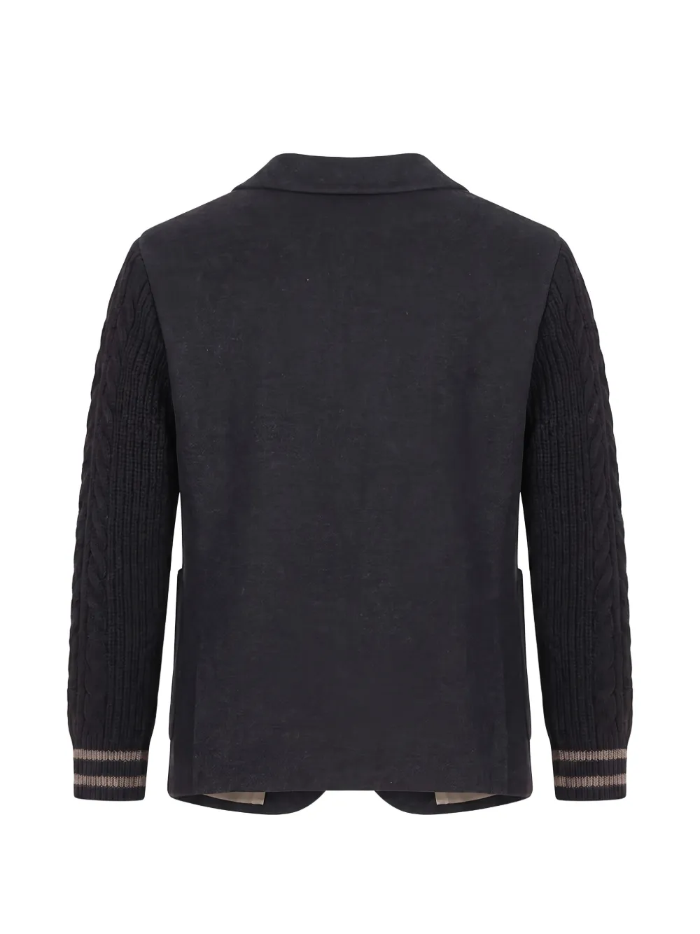 Eleventy Kids Kabelgebreide blazer met vlakken Grijs