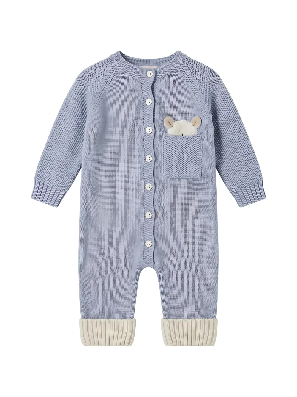 Gensami kids Peekaboo knitted romper - Bleu Gensami kids Peekaboo knitted romper - Bleu