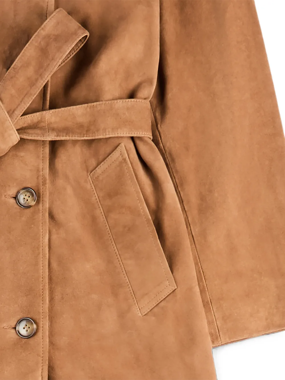 Hogan Trenchcoat van suède Bruin