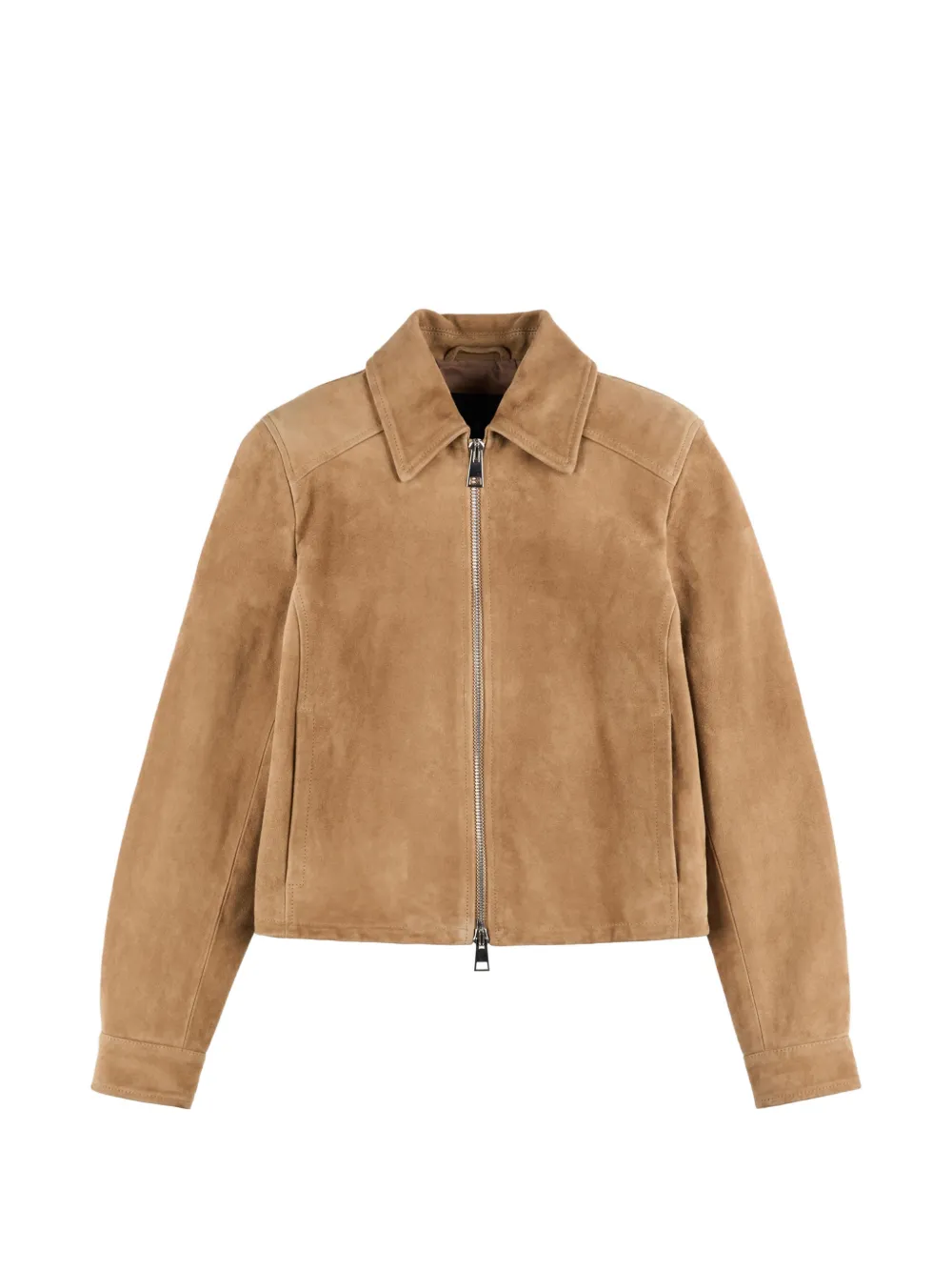 Hogan cropped jacket in suede - Toni neutri