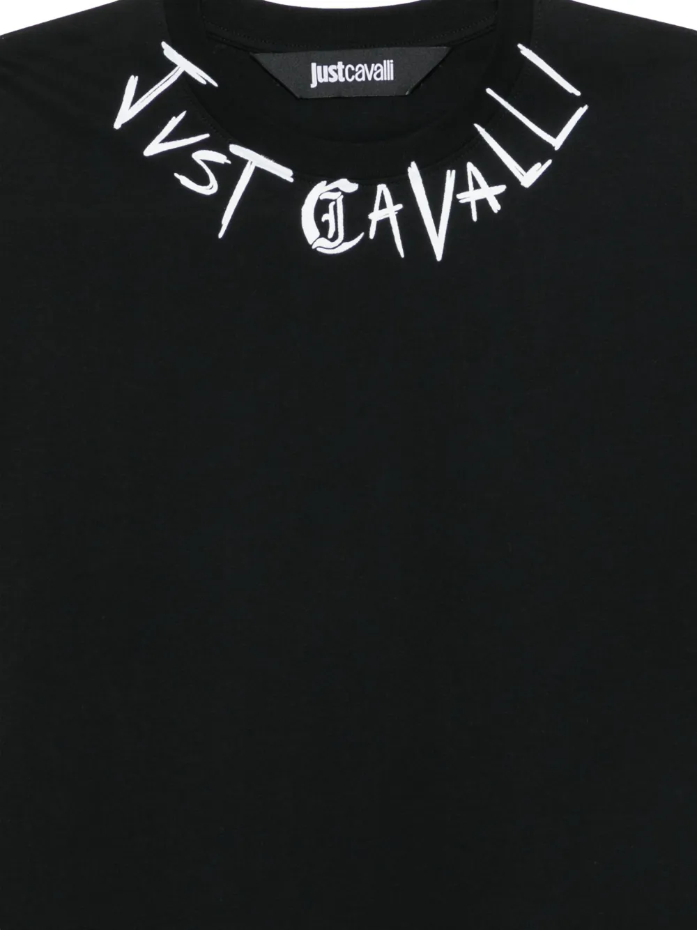 Just Cavalli T-shirt met logoprint Zwart