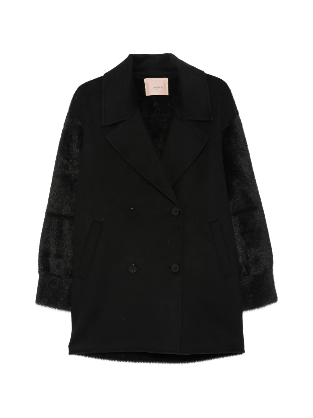 TWINSET double-breasted panelled jacket - Nero