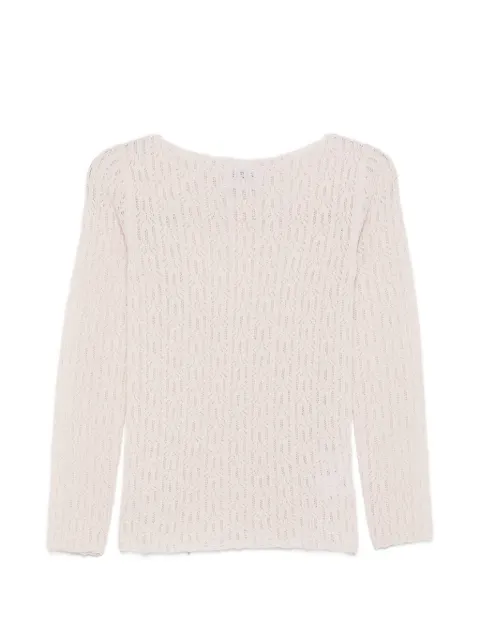 ALPHA STUDIO open-knit long-sleeve sweater