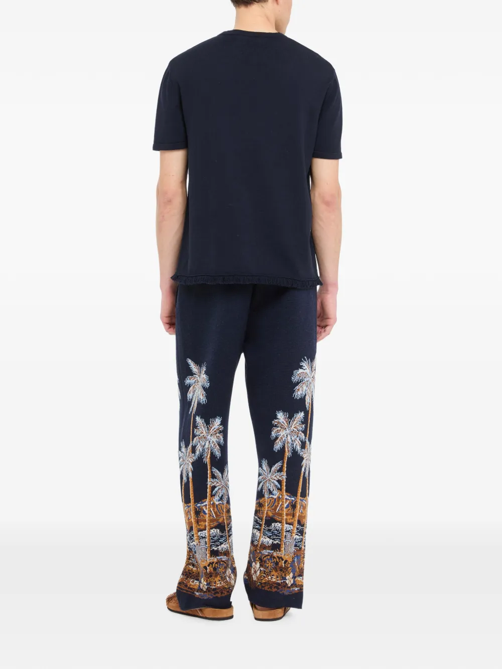 Alanui T-shirt met ronde hals Blauw