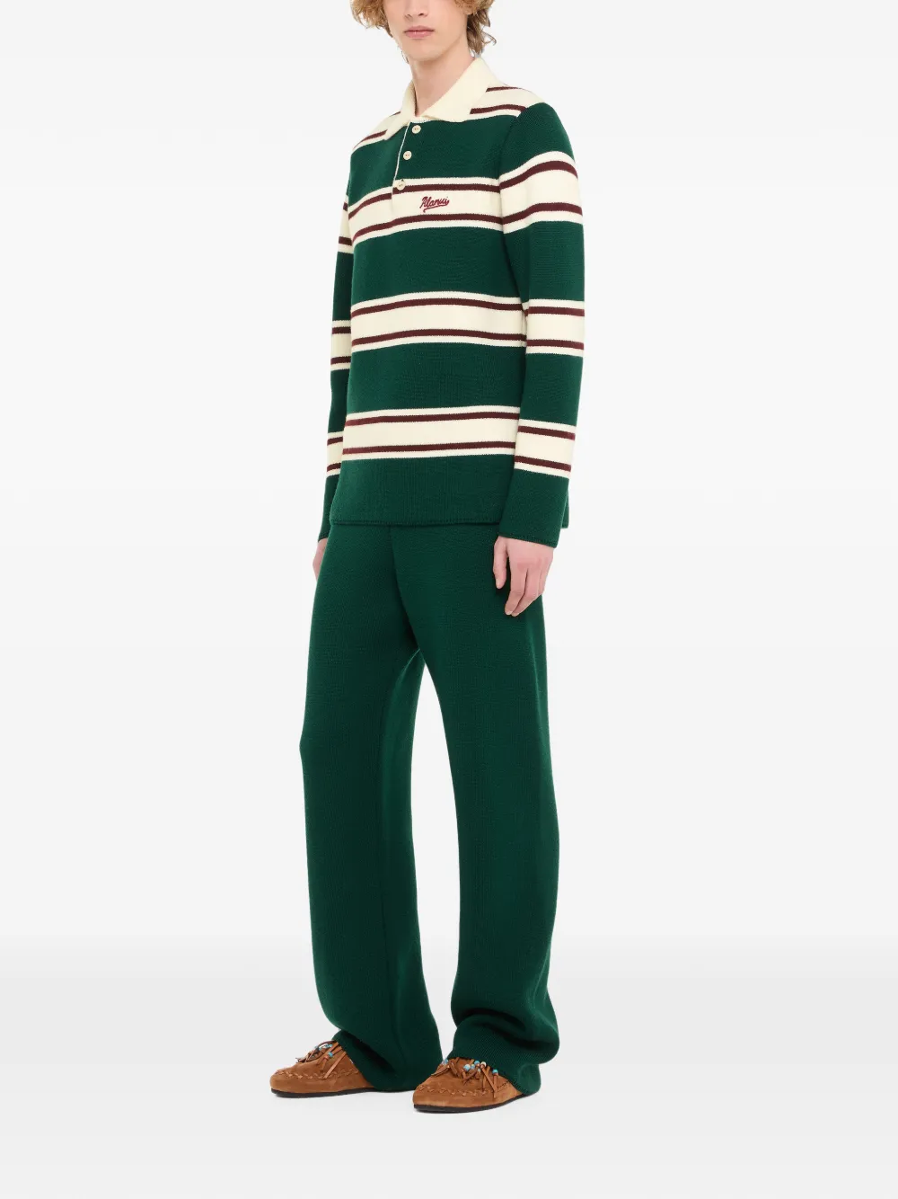 Alanui Gestreept poloshirt Groen