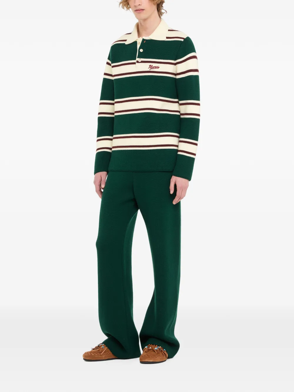 Alanui Gestreept poloshirt Groen