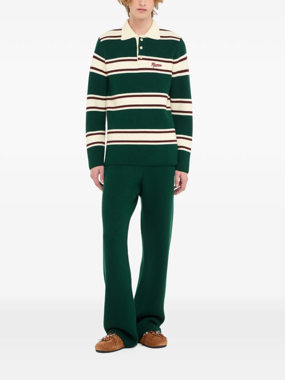 Alanui Gestreept poloshirt Groen
