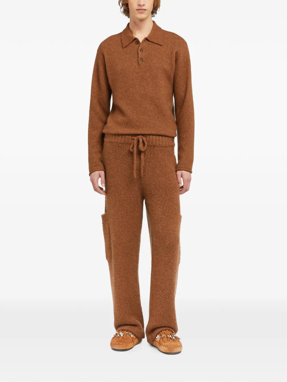 Alanui Broek met cargo zak Bruin