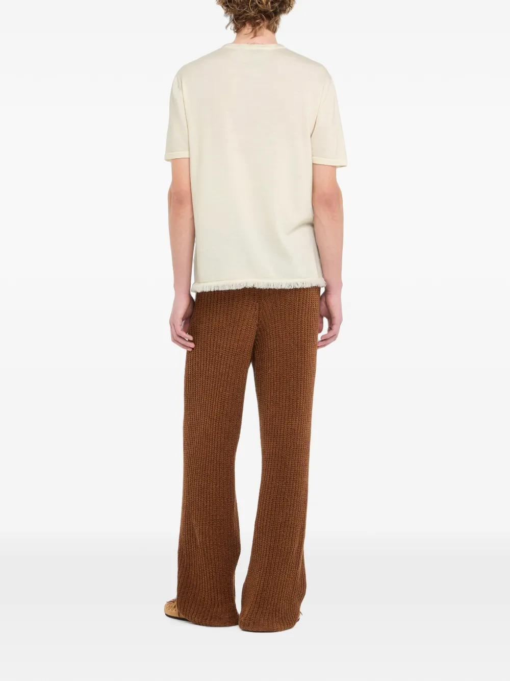 Alanui T-shirt met geborduurd logo Beige