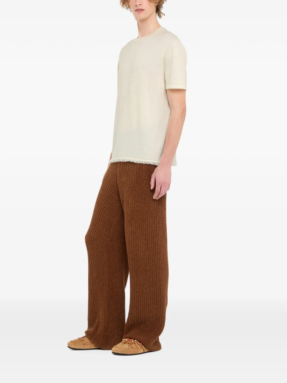 Alanui T-shirt met geborduurd logo Beige