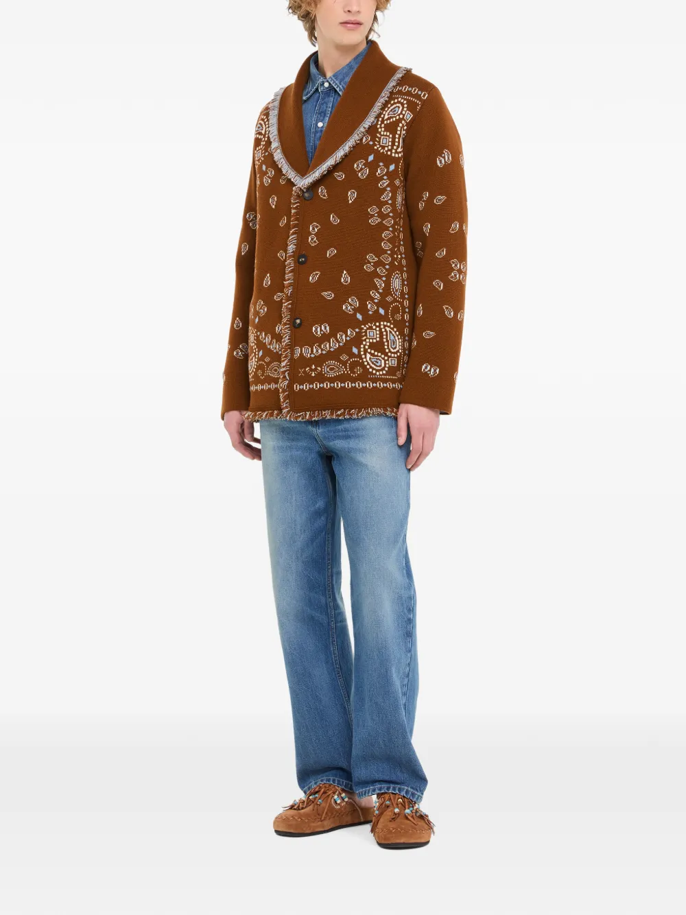 Alanui Vest met bandanaprint Bruin