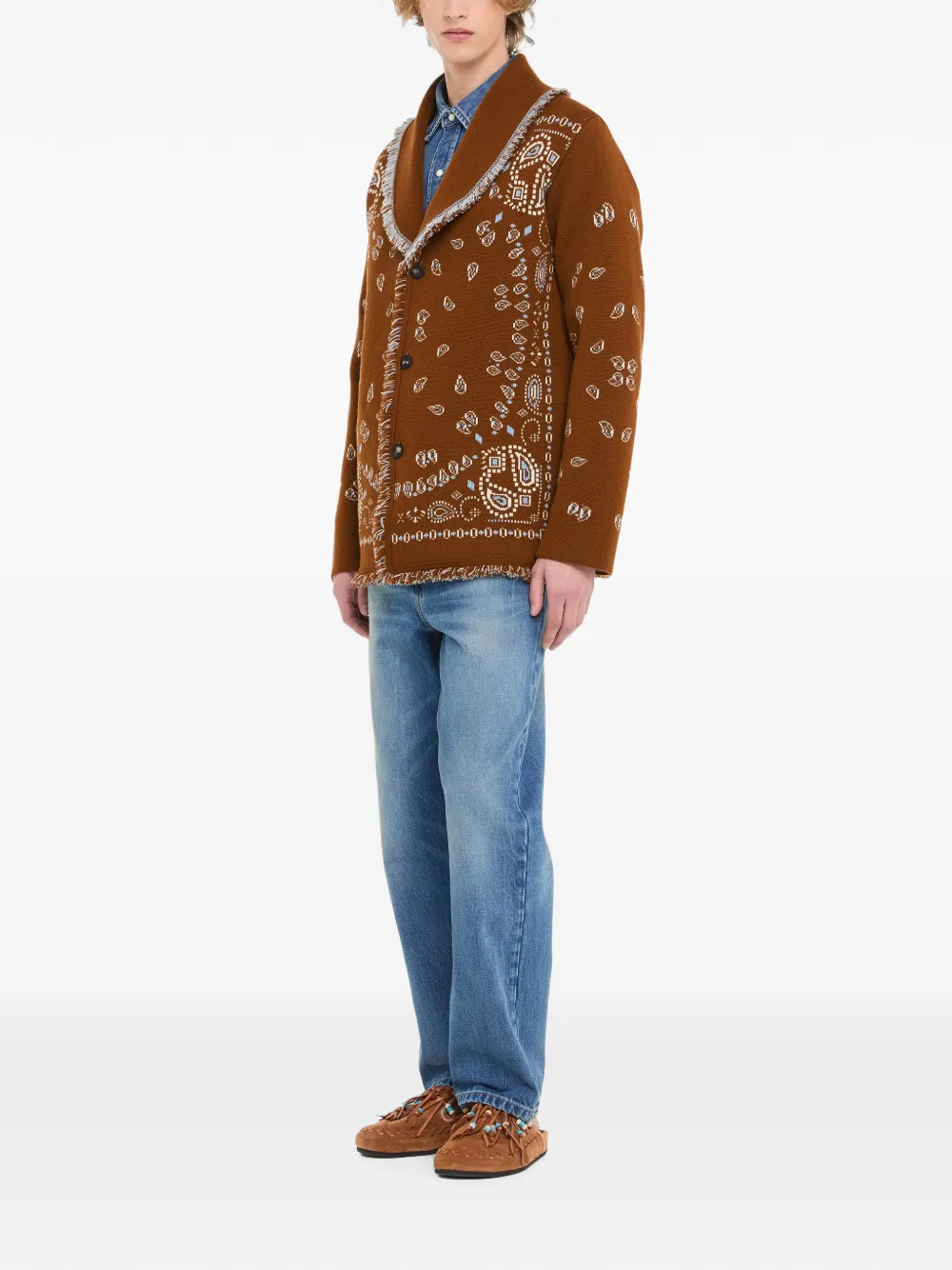 Alanui Vest met bandanaprint Bruin