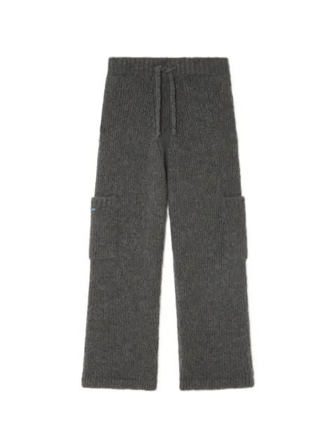 Alanui ribbed-knit cargo-pocket trousers