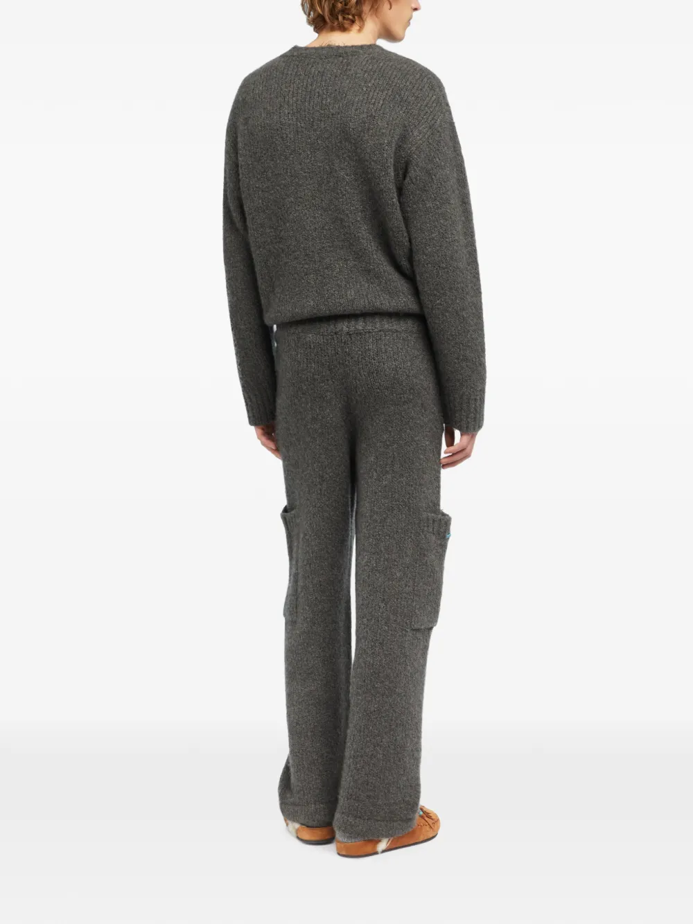 Alanui Ribgebreide broek met cargo zak Grijs