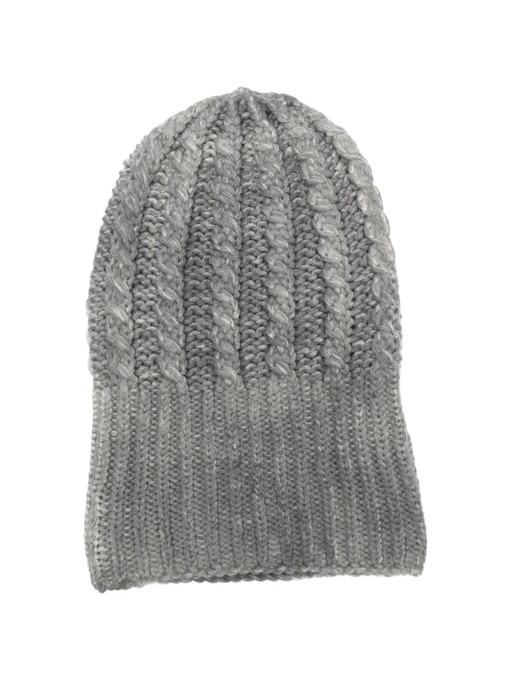 Avant Toi cable-knit ribbed-trim beanie hat - Grigio