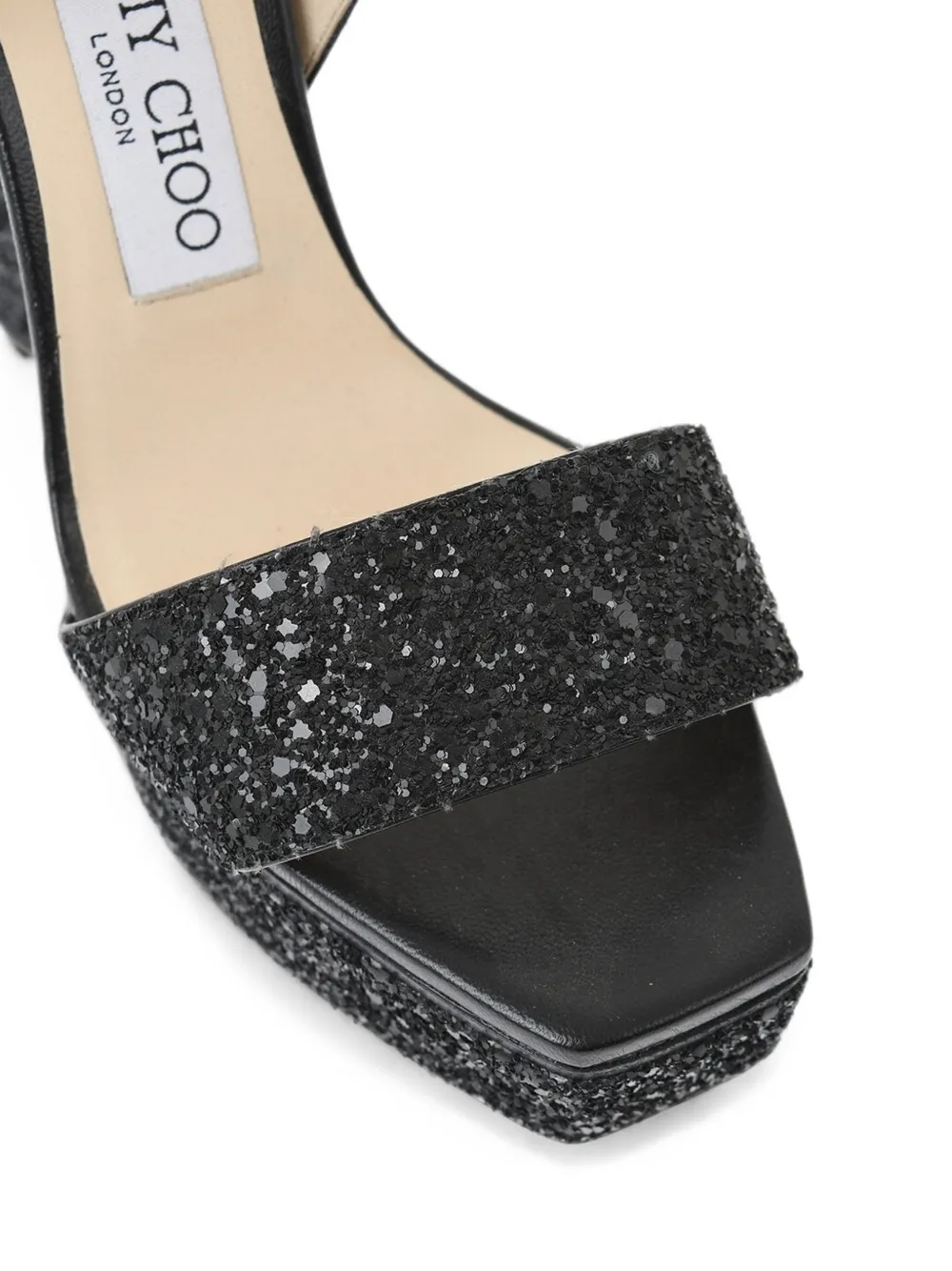 Jimmy Choo glitter ankle-strap sandals Zwart