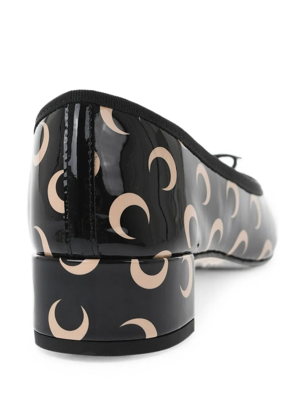 Marine Serre x Repetto Camille bow-detail heeled pumps Zwart